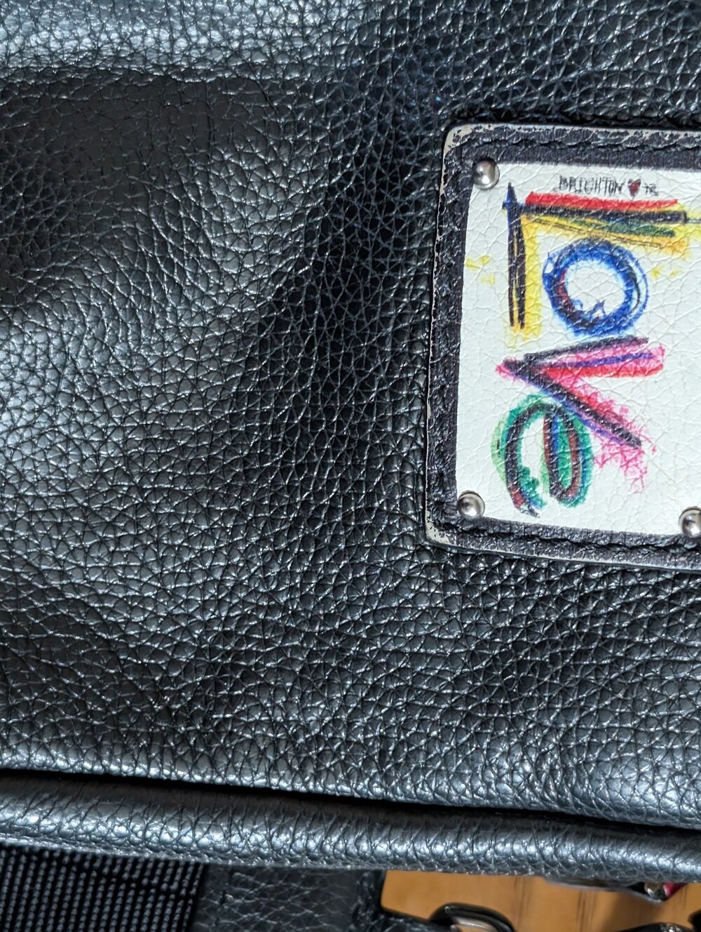 BRIGHTON Love Scribble Garden mini utility bag leather crossbody, 7 X 5 - Picture 5 of 12